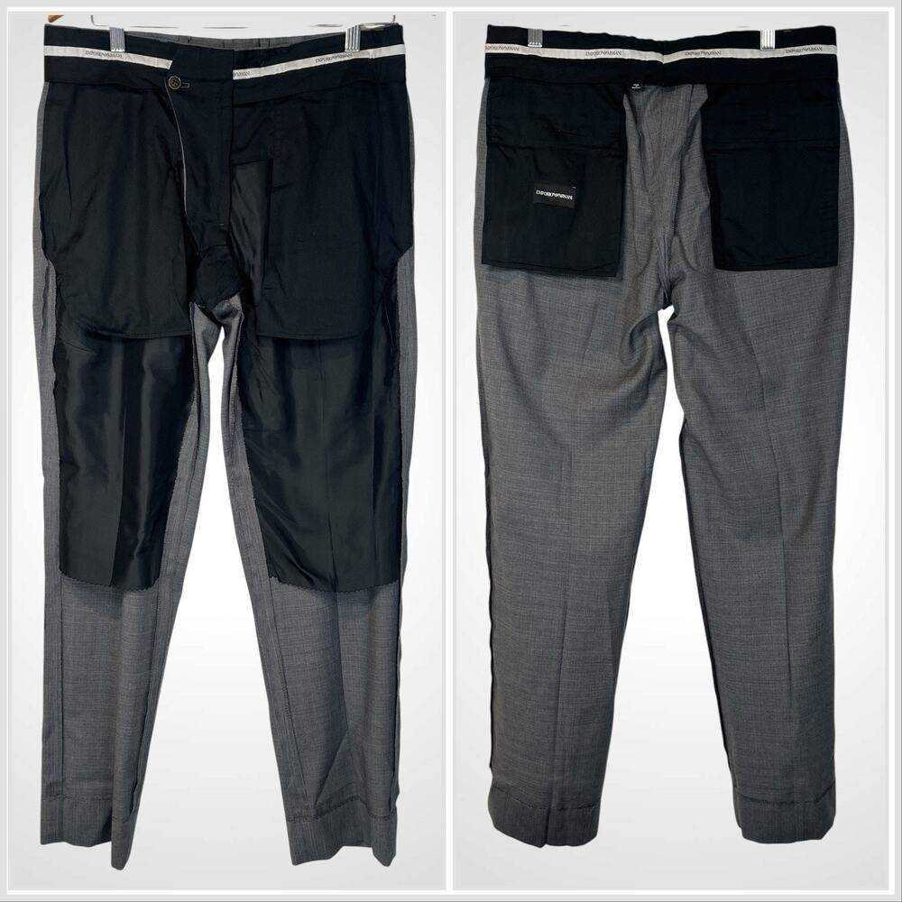 Emporio Armani G-Line Suit 38R 31x30 Gray Two Tone Melange Designer - Picture 13 of 14